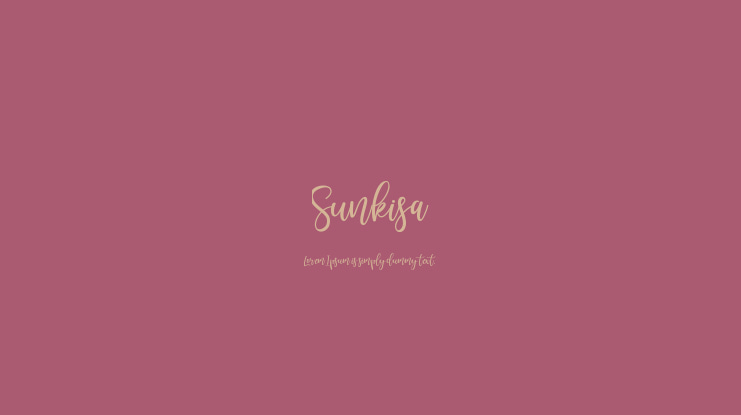 Sunkisa Font
