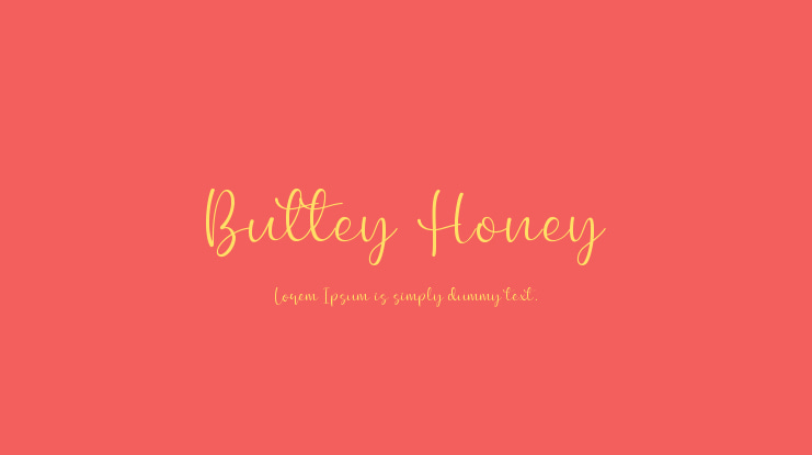 Buttey Honey Font