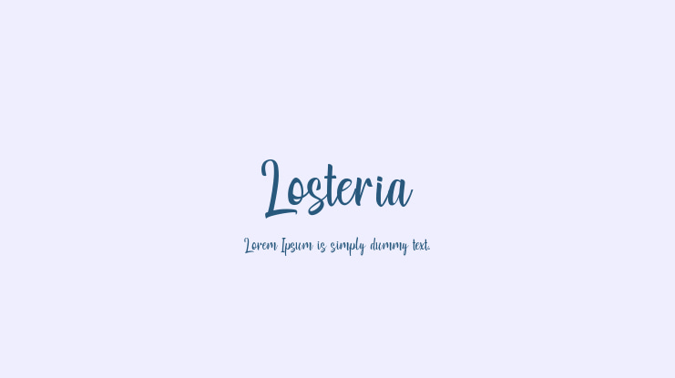 Losteria Font