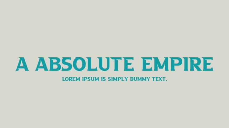 a Absolute Empire Font