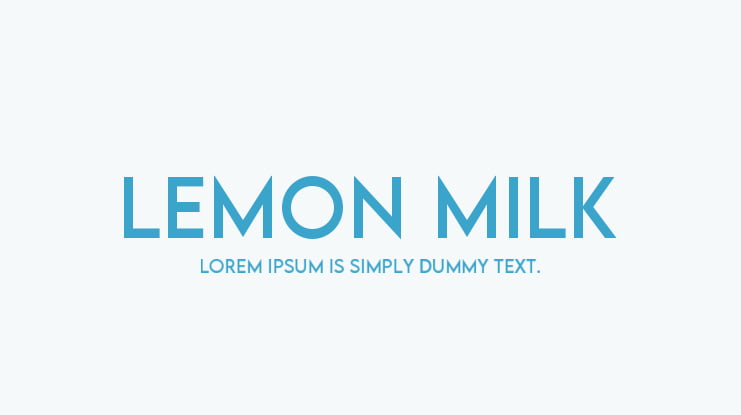 Lemon milk font