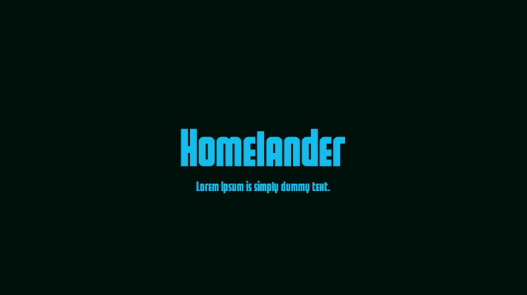 Homelander Font Family