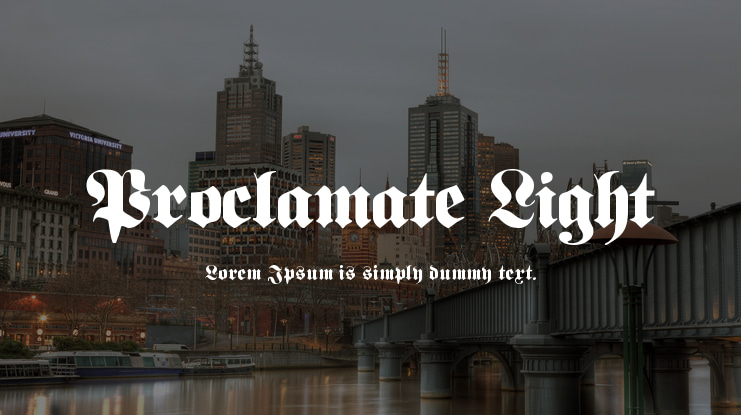 Proclamate Light Font Family