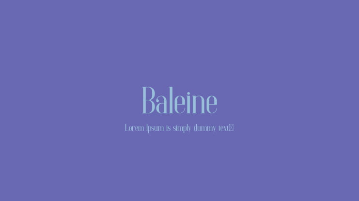 Baleine Font