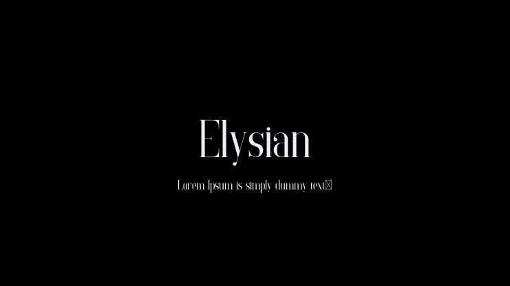 Elysian Font