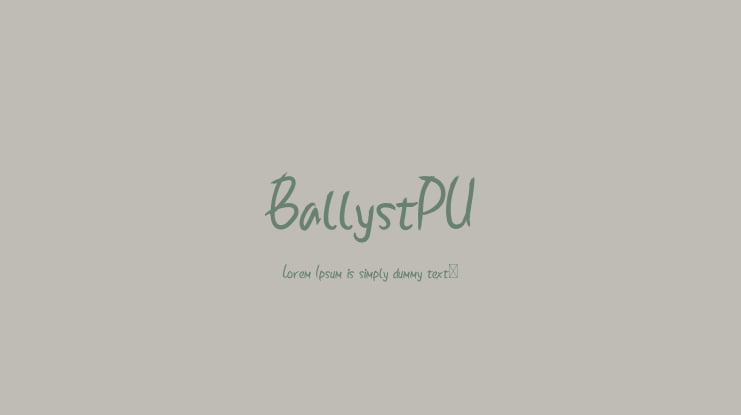 BallystPU Font