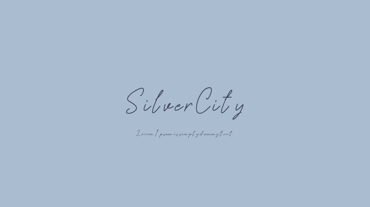 Silver City Font