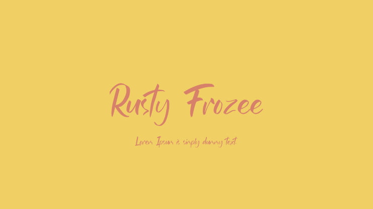 Rusty Frozee Font