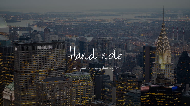 Hand note Font