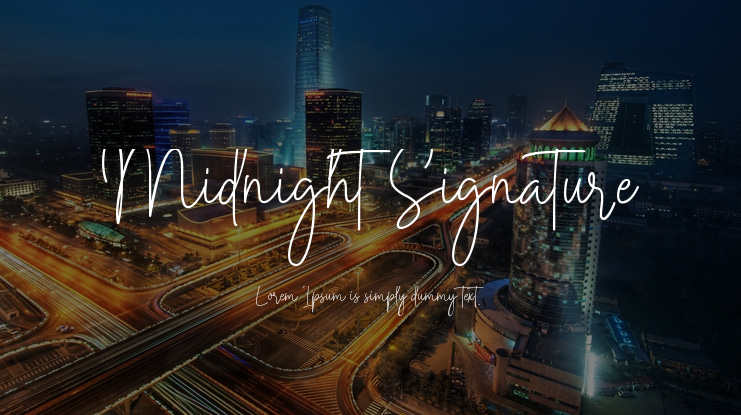 Midnight Signature Font