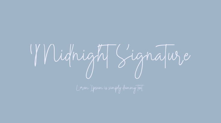 Midnight Signature Font