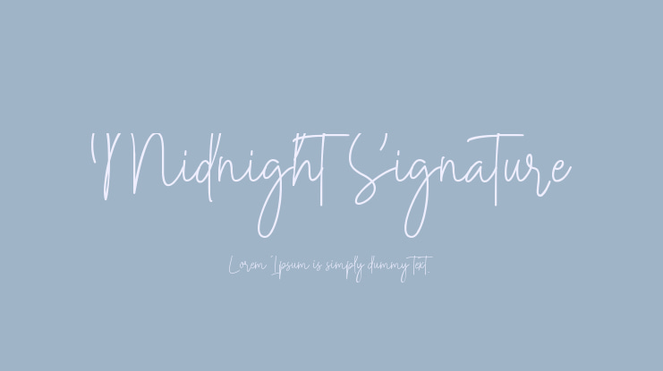 Midnight Signature Font