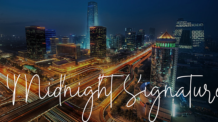 Midnight Signature Font