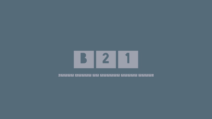 B21 Font