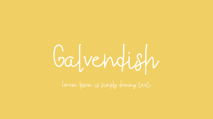 Galvendish Font