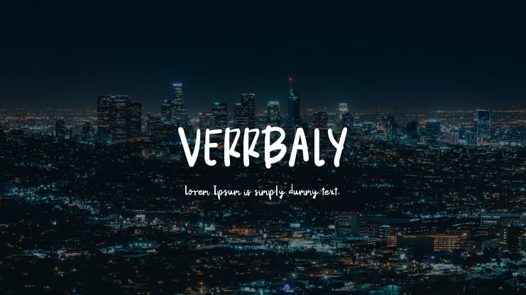 VERRBALY Font Family