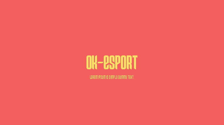 Ok-Esport Font Family