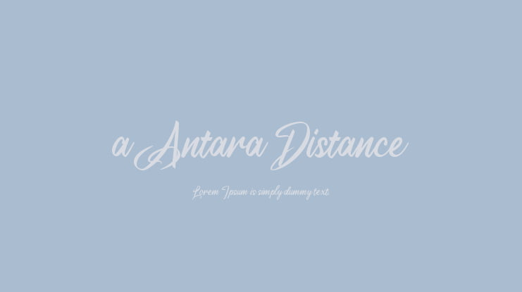 a Antara Distance Font