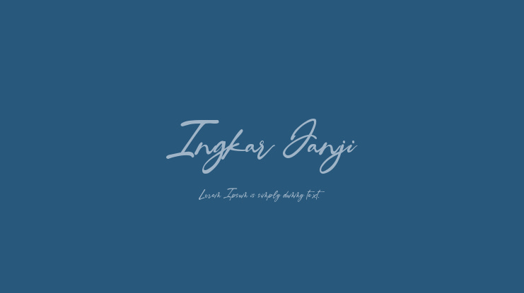 Ingkar Janji Font