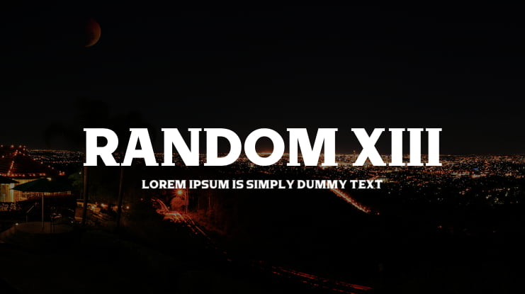 Random XIII Font