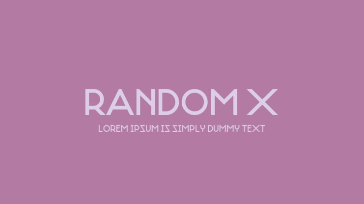 Random X Font