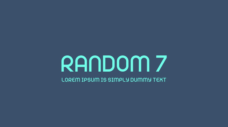 Random 7 Font