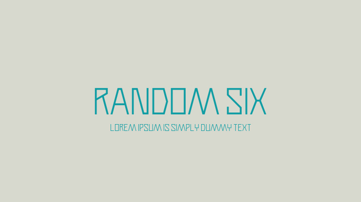 Random Six Font