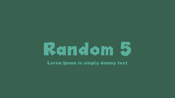 Random 5 Font