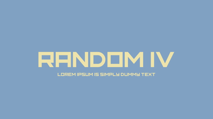 Random IV Font