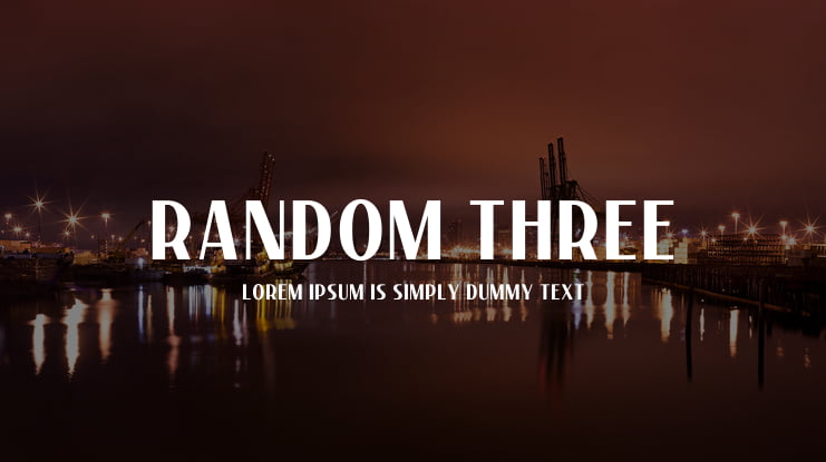 Random Three Font