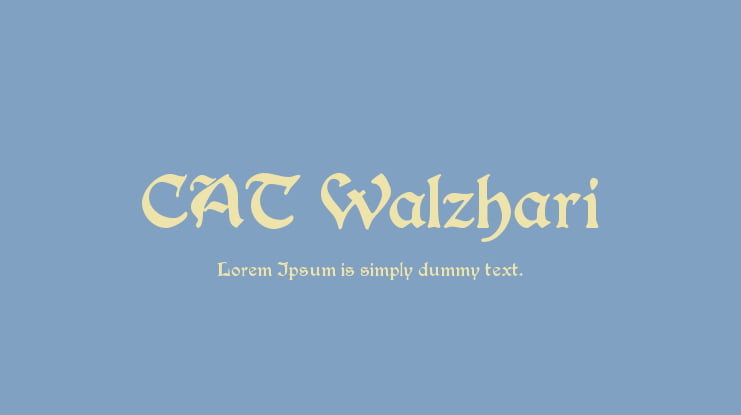 CAT Walzhari Font