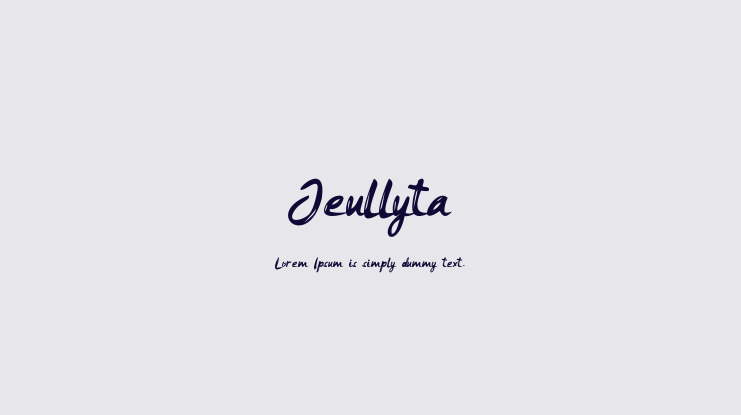 Jeullyta Font