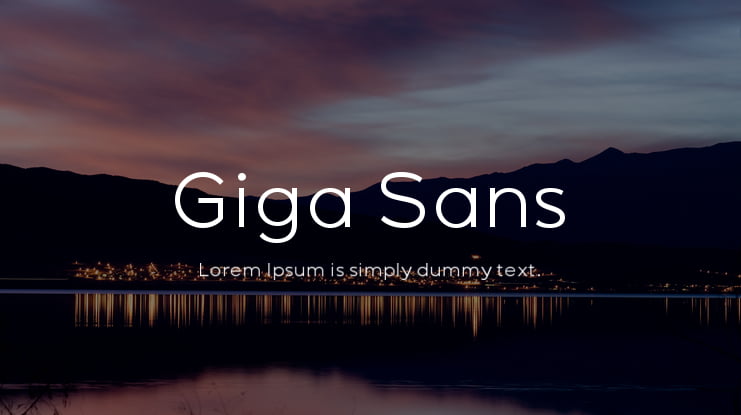 Giga Sans Font Family
