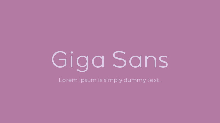 Giga Sans Font Family