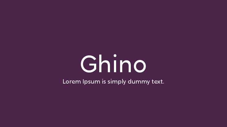 Ghino Font Family