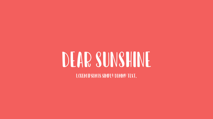 Dear Sunshine Font