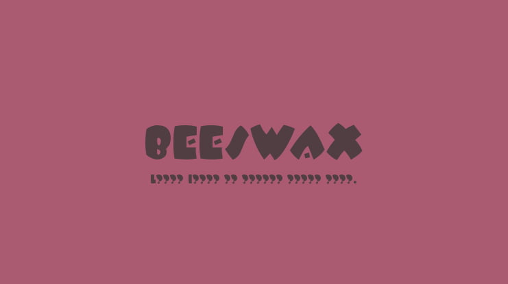 BEESWAX Font