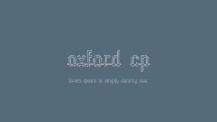 Oxford CP Font