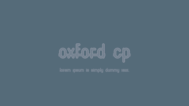 Oxford CP Font