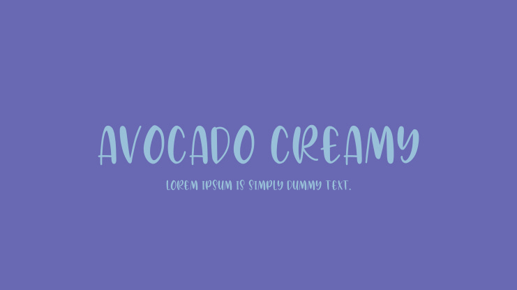 Avocado Creamy Font