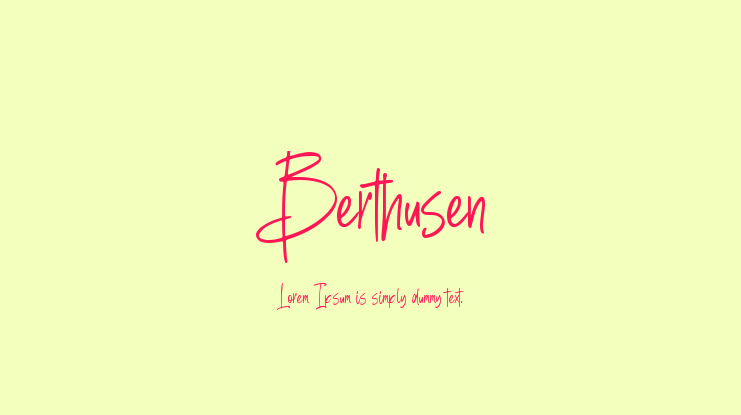 Berthusen Font