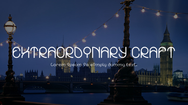 EXTRAORDINARY CRAFT Font