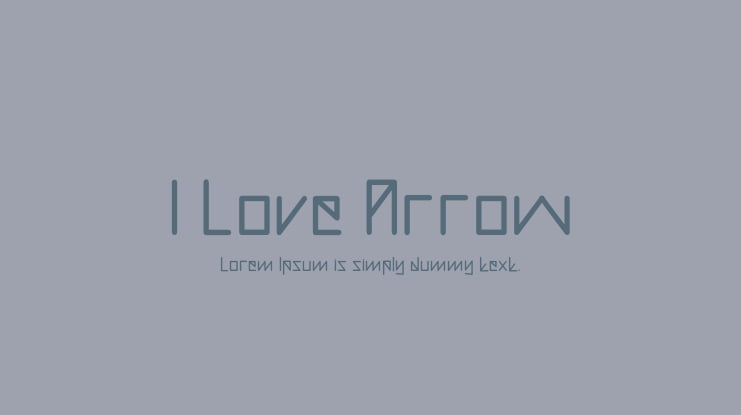 I Love Arrow Font