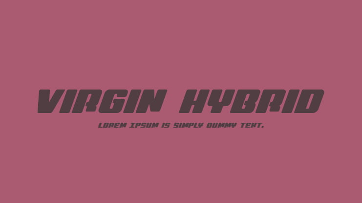 Virgin Hybrid Font Family