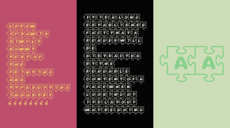 Fonts Bomb Jigsaw Font