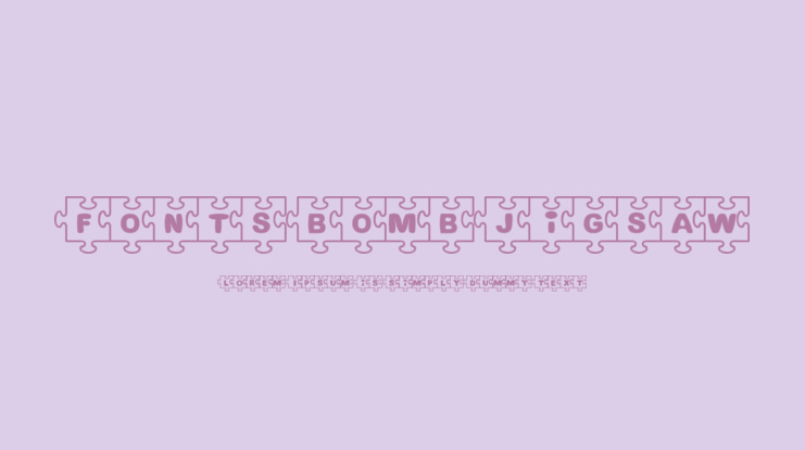 Fonts Bomb Jigsaw Font