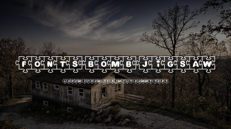 Fonts Bomb Jigsaw Font