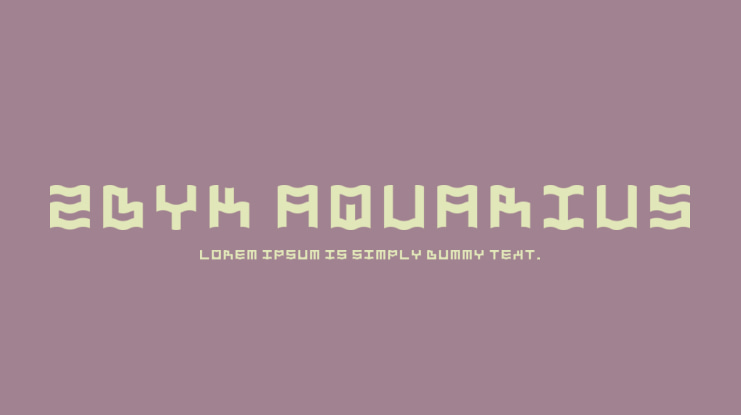 Zdyk Aquarius Font