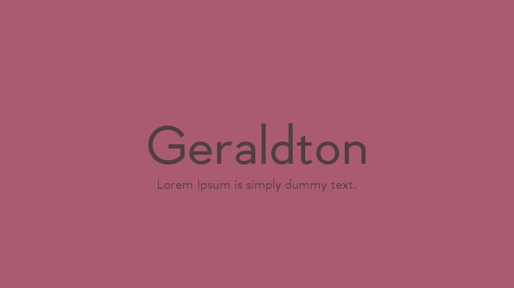 Geraldton Font Family