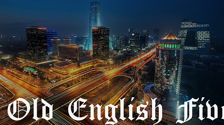 Old English Five Font